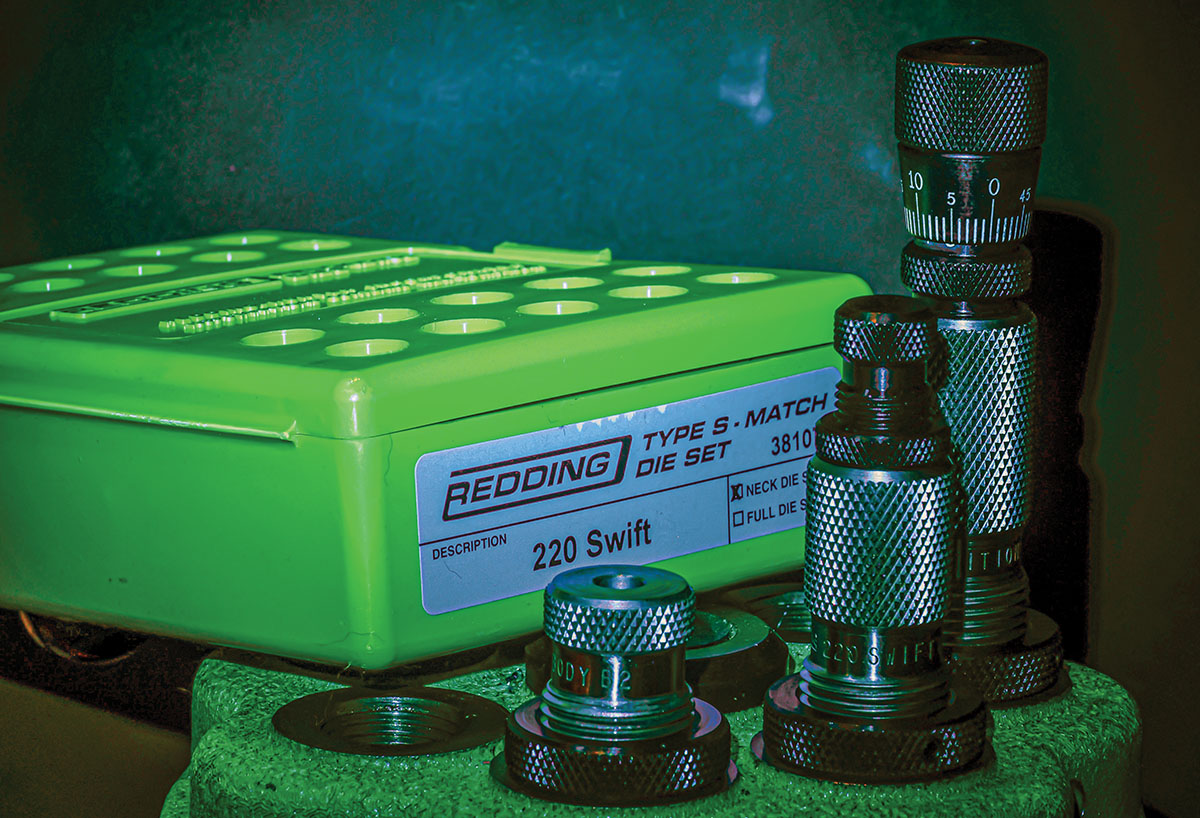 An indication of the regard in which the 220 Swift is held. Redding offers its superb Type “S” Match Die sets.